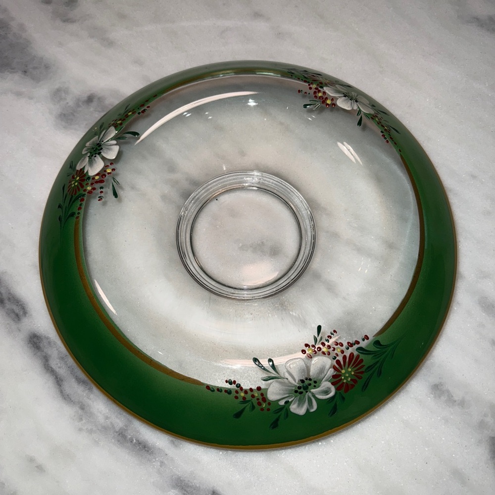 Indiana Glass Co Waterfall Hand painted Bowl. - Picture 2 of 5